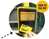 Image -  tagging off a bus with an Accessibility Concession Bee Card