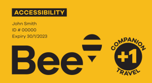 Image - Accessibility Concession Companion Travel Bee Card